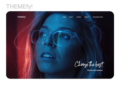 EyeGlass Hero Header eye fashion glass header slider style website