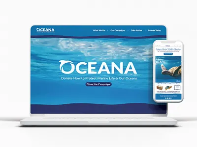 Oceana Web Campaign Redesign branding design graphic design illustration logo mockup typography