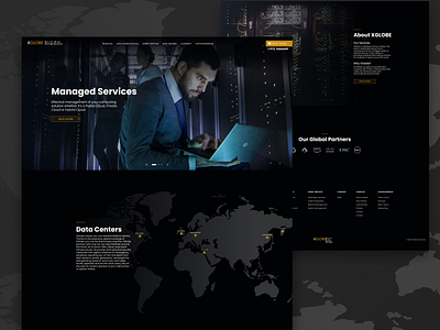 Technology Company Dark Website dark theme high tech technology ui web design website