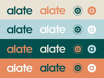 Alate Venture Fund Investment Branding banking blue brand identity branding color palette emblem graphic design icon illustration investment logo logomark mark orange teal type typography vector venture wordmark