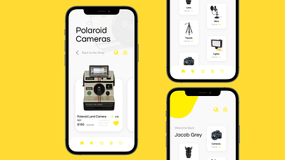 Filming Equipment App Concept 🎞 app branding clean clean ui design illustration logo minimal simple ui