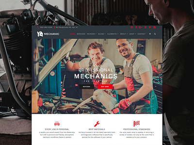 Mechanic WordPress Theme - Business Site Builder 3d animation auto branding car graphic design logo mechanic motion graphics plugins repair responsive site builder template theme ui web design wordpress wordpress plugin workshop