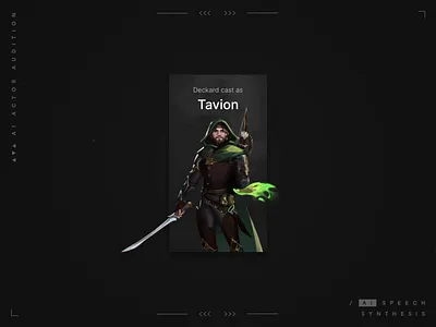 AI actor casting 2d after effects animation card character dark dopamine glitch illustration motion motion graphics noise replica studios retro reveal success tech ui unlock unlocked