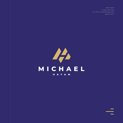 Michael Hayam - MH Monogram branding character design icon illustration letterm lettermark logo logotype mh minimlist monogram simple symbol vector