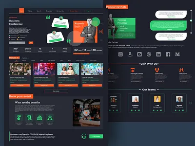 Landing Page Website Booking event conference design event graphic design ui web web design workshop