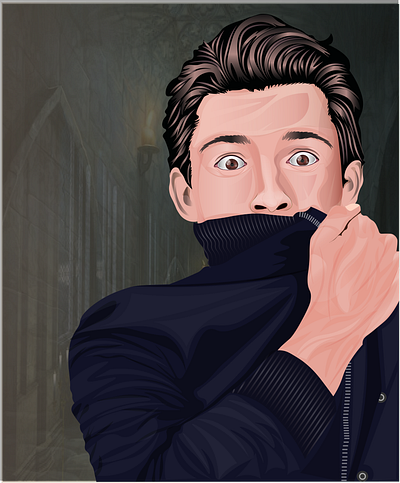 Tom Holland Vector Portrait graphic design illustrations motion graphics vector vector illustraton vector portraits