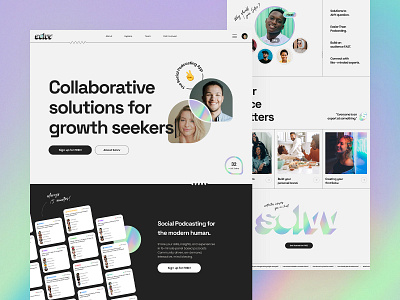 Solvv Sneak Peek branding design gradient holographic interaction iridescent logo ui ux web