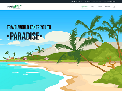 Travelling Website Design artwork design designer figma goa hero section illustration travel travel web ui