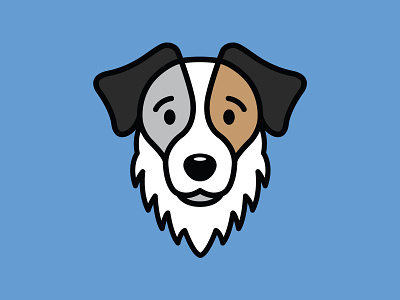 Miniature Australian Shepherd #1 australian brand branding derek design dog dog logo dogs face graphic design identity illustration logo mark miniature puppy shepherd truninger