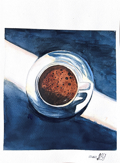 Rest time art coffee illustration mental health picture relax