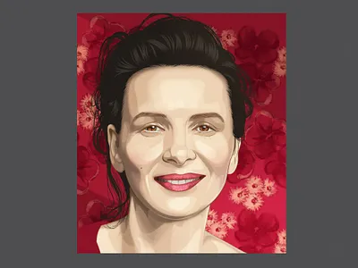Portrait of Juliette Binoche celebrity jd paulsen juliette binoche portrait