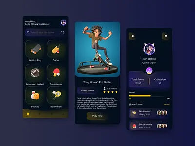 Game App 3d animation app application branding design figma game app graphic design icon illustration logo mobile app motion graphics ui ux vector web website xd