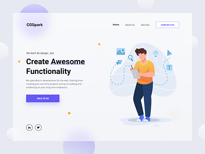 UI Design for CGSpark adobe xd agency design design agency designer figma illustration new design trending trendy user experience design user interface design visual design website webui