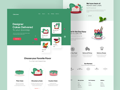 Cake Landing Page Design agency clean design digital fintech illustration landing landing page landing page design landingpage project ui uiux ux web web design web page webdesign website