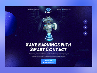 Earny - earn plenty of Ethereum! bitcoin branding company creabik creabik crypto creabik design crypto crypto design cryptocurrency earning ethereum money ui