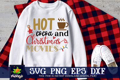 Hot cocoa and christmas movies SVG christmas cutting files