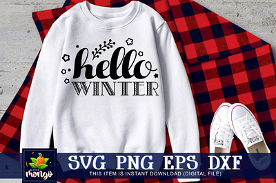 Hello winter SVG words svg