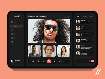 Online Events App (Zuddl Redesign) app chat design events management meeting mvp online online event organizing planning platform purrweb redesign startup survey ui ux web zuddl