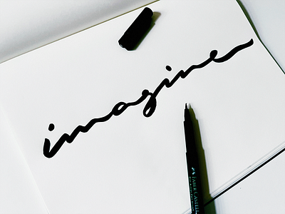 imagine branding calligraphy custom flow idenitity lettering logo logodesigner logotype premium process script signature sketch style type