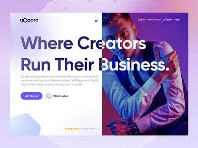 gOopro - business template agency creabik creabik design design project saas design ui