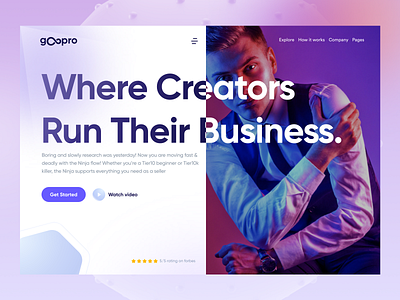 gOopro - business template agency creabik creabik design design project saas design ui