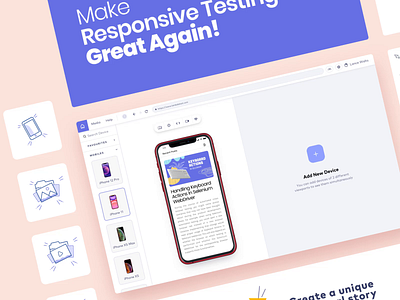 LT Browser Responsive Testing Tool by LambdaTest after effects browserstack cross browser testing gif indian saas lambdatest lt browser ltbrowser saas software design user interface design webapp