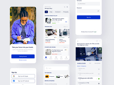 Educational Learning Platform app design education interfacedesign learning ui ux