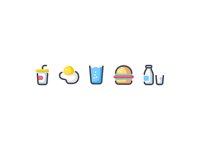 Food & Drink Icon app branding design drink flat food graphic design icon illustration illustrator logo minimal ui vector web website
