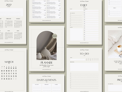 Canva Planner & 2022 Calendar Kit templates 2022 2022 calendar 3.14co brochure design brochure layout brochure template calendar template canva daily planner design ebook design monthly planner planner planner template typography weekly planner