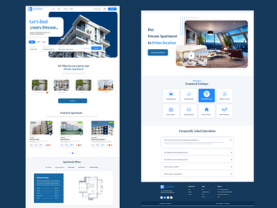 Real Estate Webpage clean dashboard mobile app ui user interface ux website