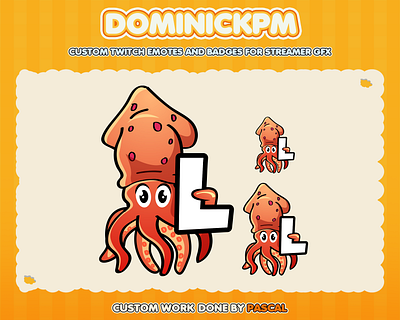 Custom emotes for twitch, youtube, discord and facebook animal emotes brown emotes brown squid emotes custom animal emotes cute emotes cute squid emotes emotes design kawaii art squid emotes twitch emotes