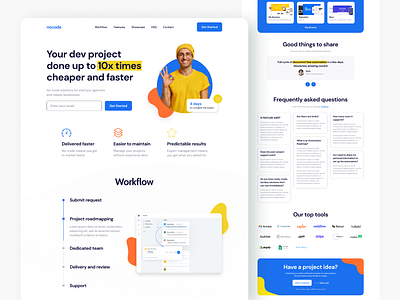 No-code Web & App Builder app buider design illustration nocode platform typography ui ux web