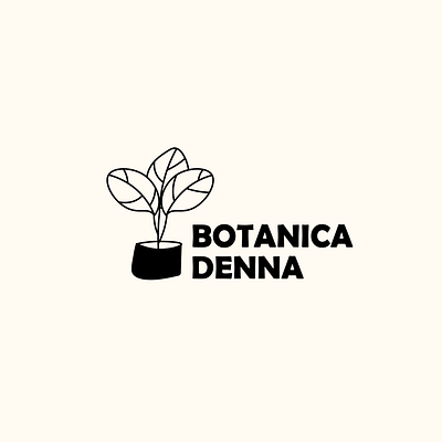 BOTANICA DENNA botanic icon illustration logo minimal plant