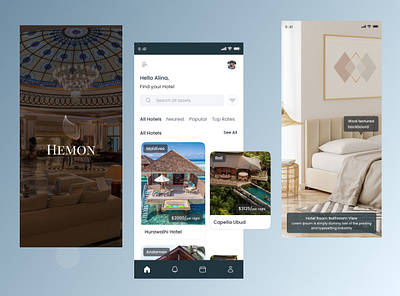 Hotel Booking Mobile App - UI/UX Design hotel booking app mobile app mobile app design travel app ui design uiux design ux design