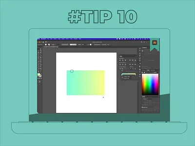 #Tip 10 Illustrator: Selecting a specific Color from a Gradient. animation color tip color trick design gradient gradient color gradient picker graphic design illustration illustrator tips illustrator tricks motion graphics single color from gradient tips tricks vector