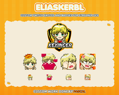 Custom emotes for twitch, youtube, discord and facebook chibi emotes chibi guy emotes custom logo design gamers emotes king emotes logo logo design rage guy emotes twitch emotes yellow hair emotes