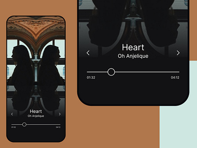 Oh Anjelique — Heart design mobile music music player symmetry ui