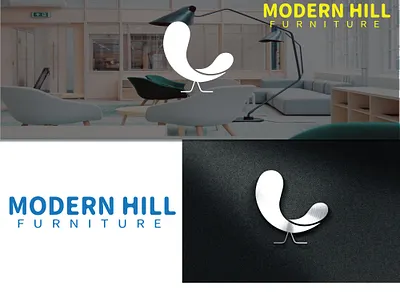 Modern Hill Furniture Logo branding business logo chair logo furniture logo graphic design hill logo logo logotype minimalist logo modern logo modernhill logo motion graphics ui