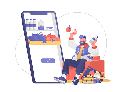 Lightning-Fast Delivery Illustration art character character illustration courier service delivery delivery app delivery app illustration delivery services design digital art fast delivery flat food food delivery illustration illustrator logistics service shakuro vector