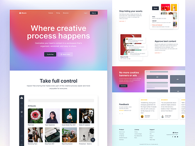 Bloom - Saas Landing Page Website Concept design figma gradient homepage landingpage saas saas landingpage saas website typography ui ui design uiux ux ux design web design web ui website