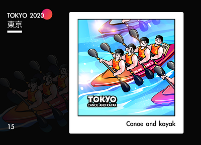 Canoe and kayak canoe and kayak design icon illustration olympic games sports ui