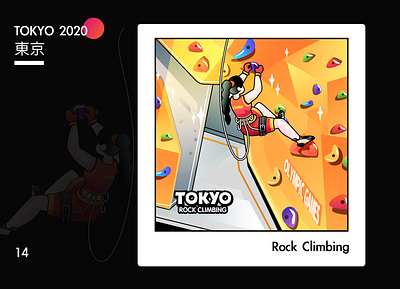 Rock Climbing design icon illustration olympic games rock climbing sports ui