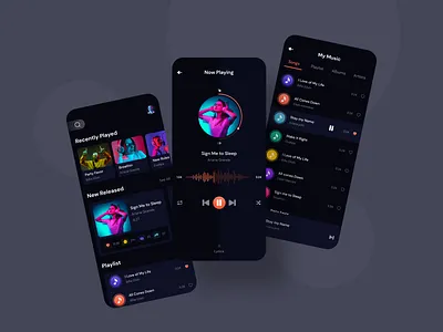 Music Streaming App Concept! 2021 app app concept business dark dark theme dark ui design ios ios app ios app design itunes minimalism mobile design music music app music ios app product ui ux