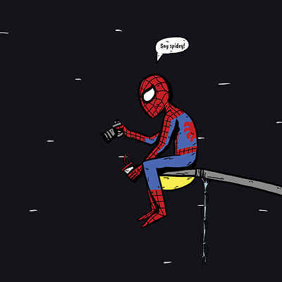 Say spidey! comic drawing fan art illustration marvel spiderman