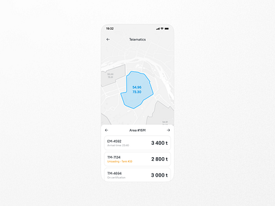 Area telematics charts map mobile navigation ui zone