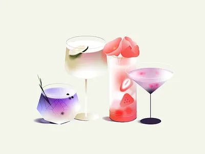 🍸 app beverage coctail colorful delivery design drinks food illustration ui vector