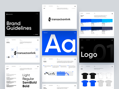 TransactionLink Brandbook 3d app arrows blue brand brandbook branding design fintech guidelines light madebyproperly minimal modern properlystudio styleguide uiux