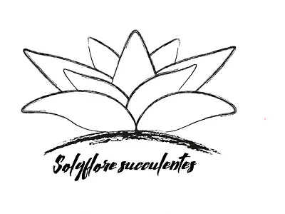 Solyflore succulentes logo black logo