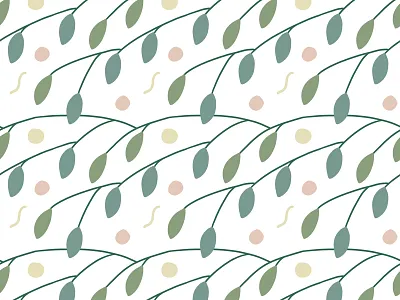 Leaves pattern drawing eco illustration ipad leave nature pattern plant procreate seamless pattern tree