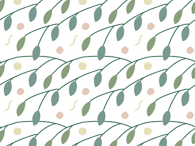 Leaves pattern drawing eco illustration ipad leave nature pattern plant procreate seamless pattern tree